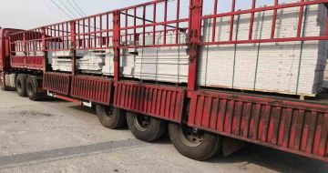 银川 白麻荔枝面外墙干挂，工厂装车日常