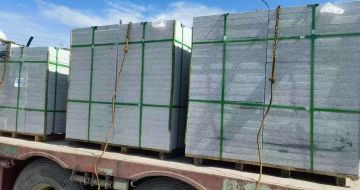 银川 芝麻白花岗岩地铺石装车日常