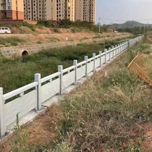 银川 白麻河道栏杆效果展示图