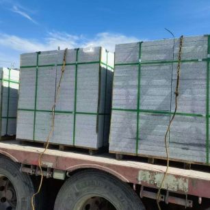 银川 芝麻白花岗岩地铺石装车日常