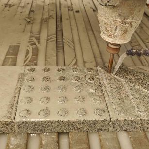 银川 芝麻白花岗岩石材盲人石、盲道石、盲点石