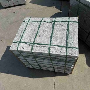 银川 白麻花岗岩石材自然面蘑菇石成品