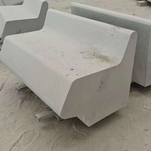 银川 芝麻白花岗岩异形坐凳，石凳