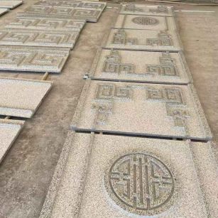 银川 白麻花岗岩外墙立面雕刻板