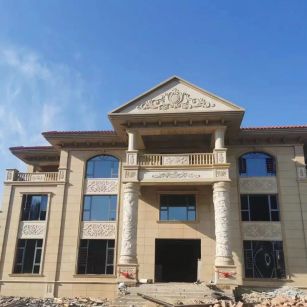 银川 黄金麻花岗岩别墅外墙干挂