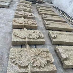 银川 黄金麻花岗岩别墅外墙雕刻板