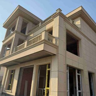 银川 黄金麻花岗岩石材荔枝面外墙干挂效果展示