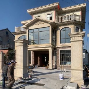 银川 黄金麻花岗岩荔枝面别墅外墙干挂私家专属