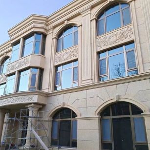 银川 黄金麻花岗岩别墅外墙干挂