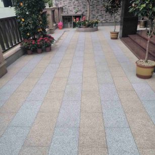 银川 黄金麻白麻荔枝面庭院铺装展示