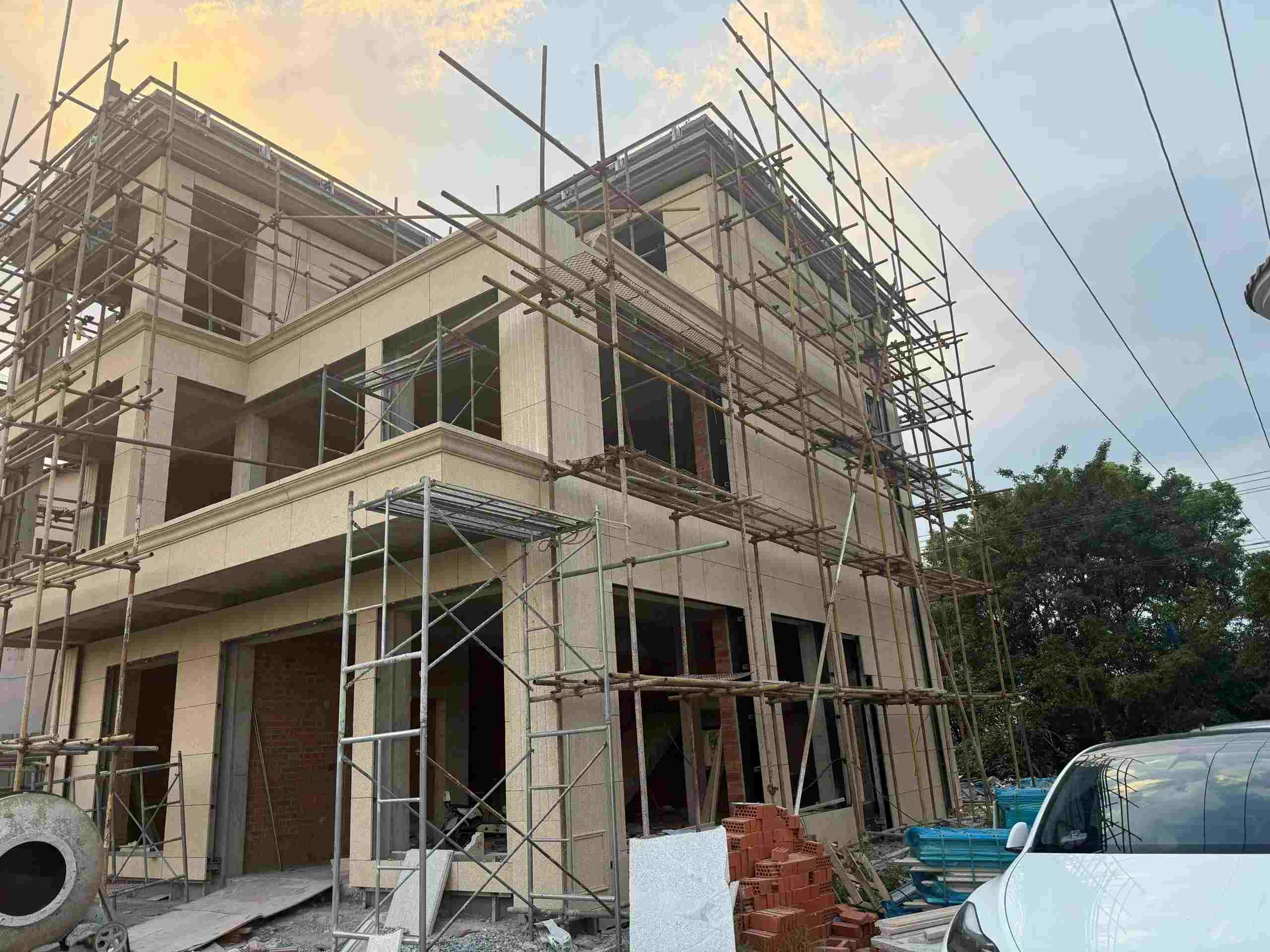 银川 黄金麻荔枝面花岗岩外墙干挂