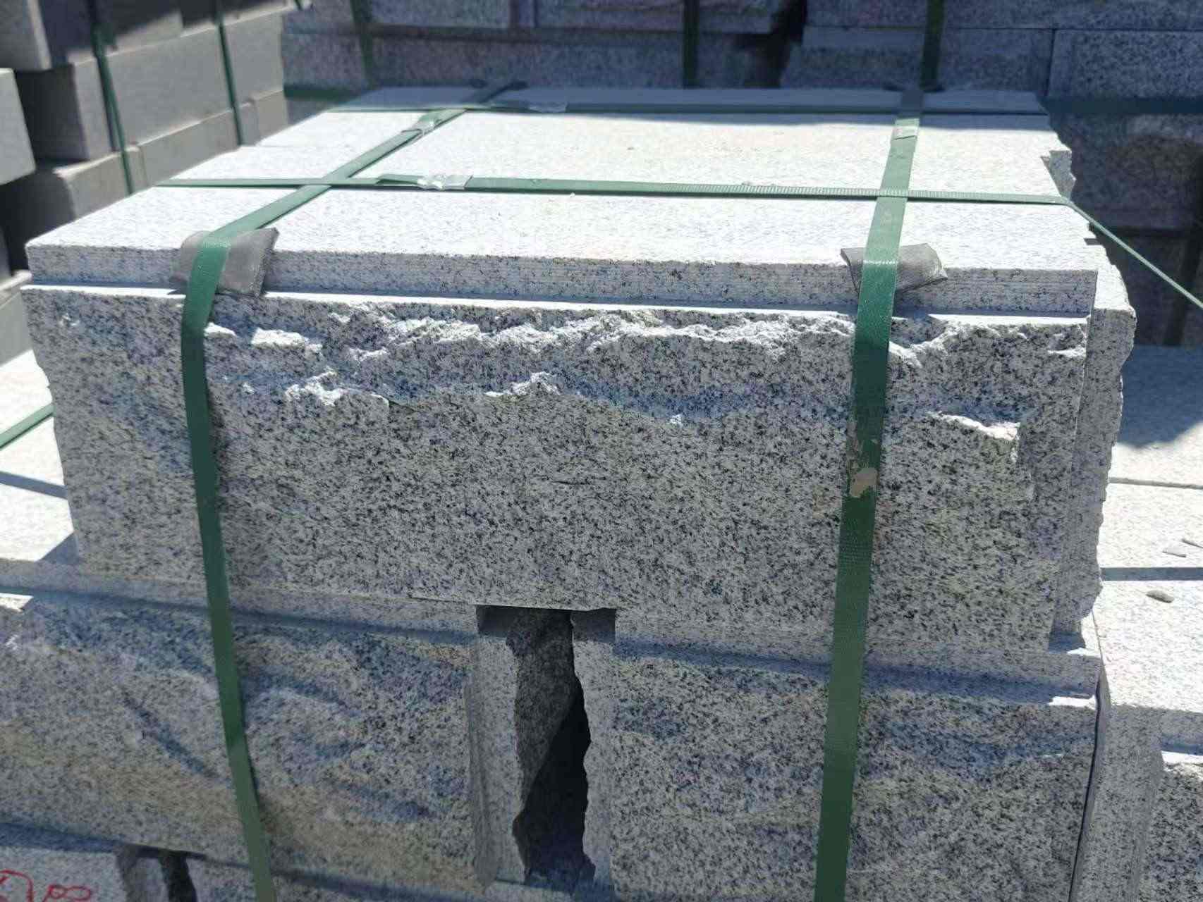 银川 芝麻白花岗岩自然面成品