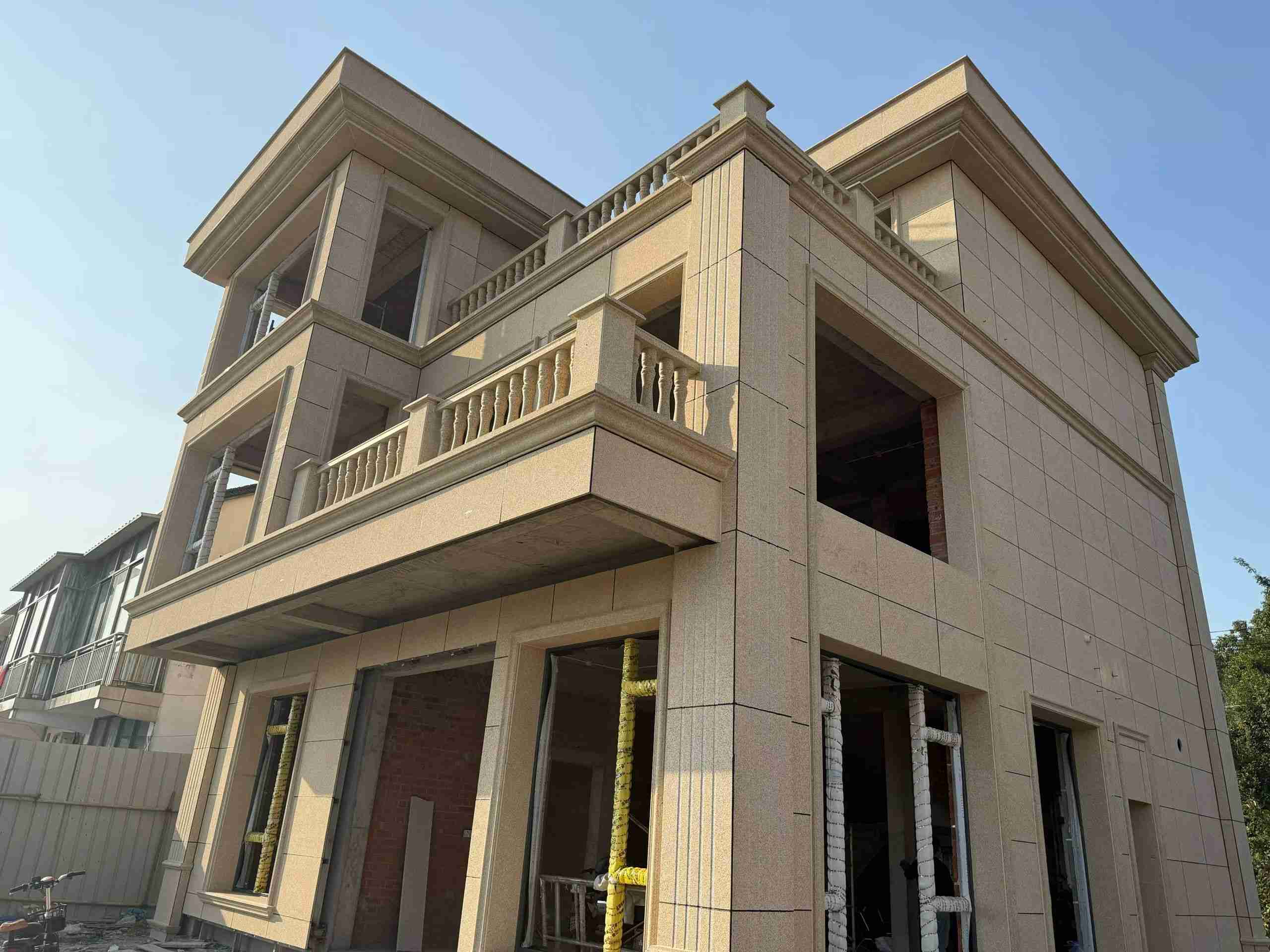 银川 黄金麻花岗岩石材荔枝面外墙干挂效果展示