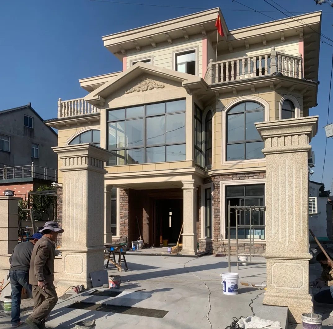 银川 黄金麻花岗岩荔枝面别墅外墙干挂私家专属