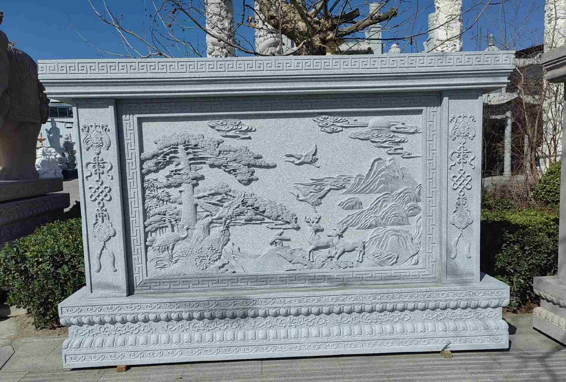 银川 芝麻白大型照壁，屏风，影壁