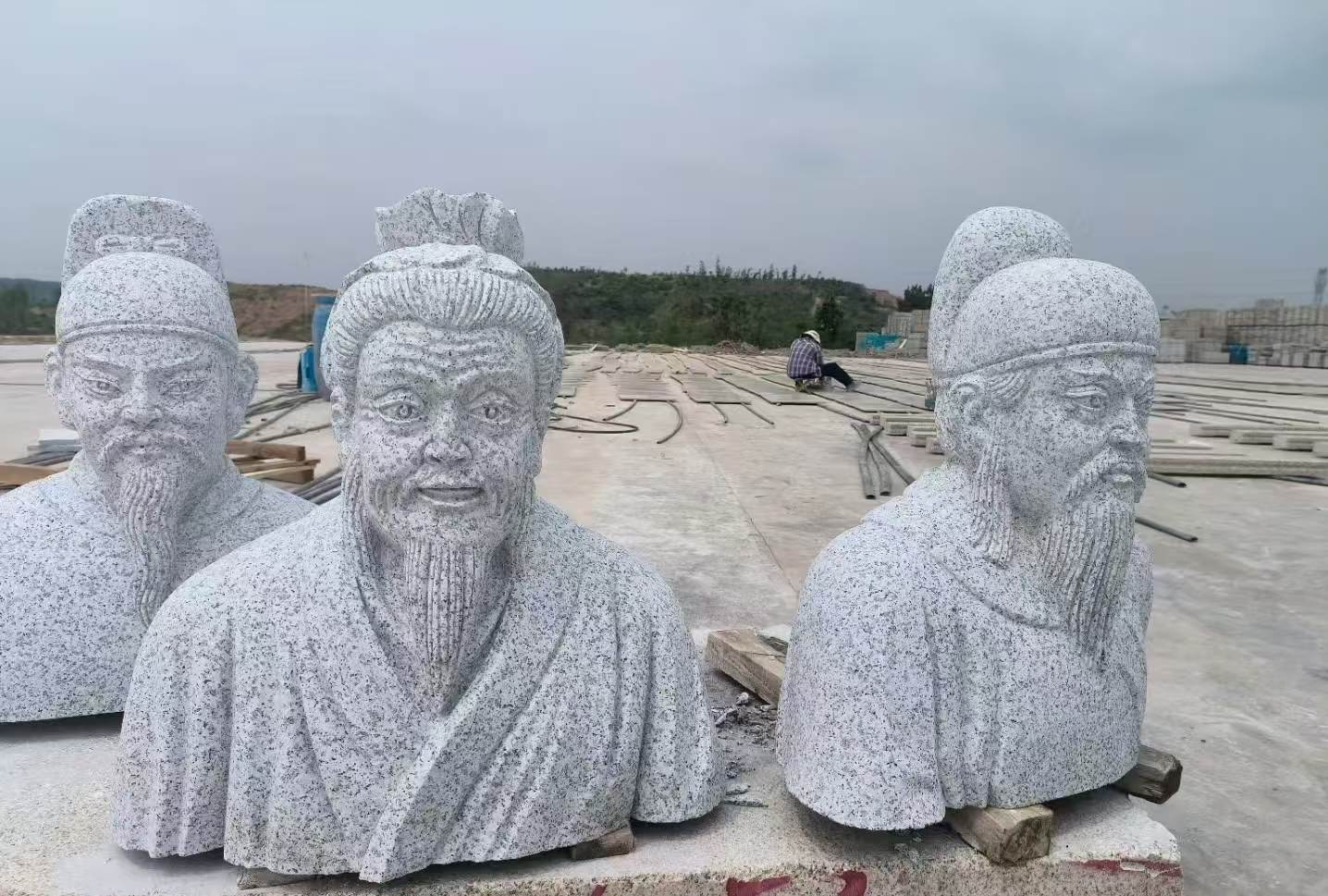 银川 白麻花岗岩石材人物立体雕刻