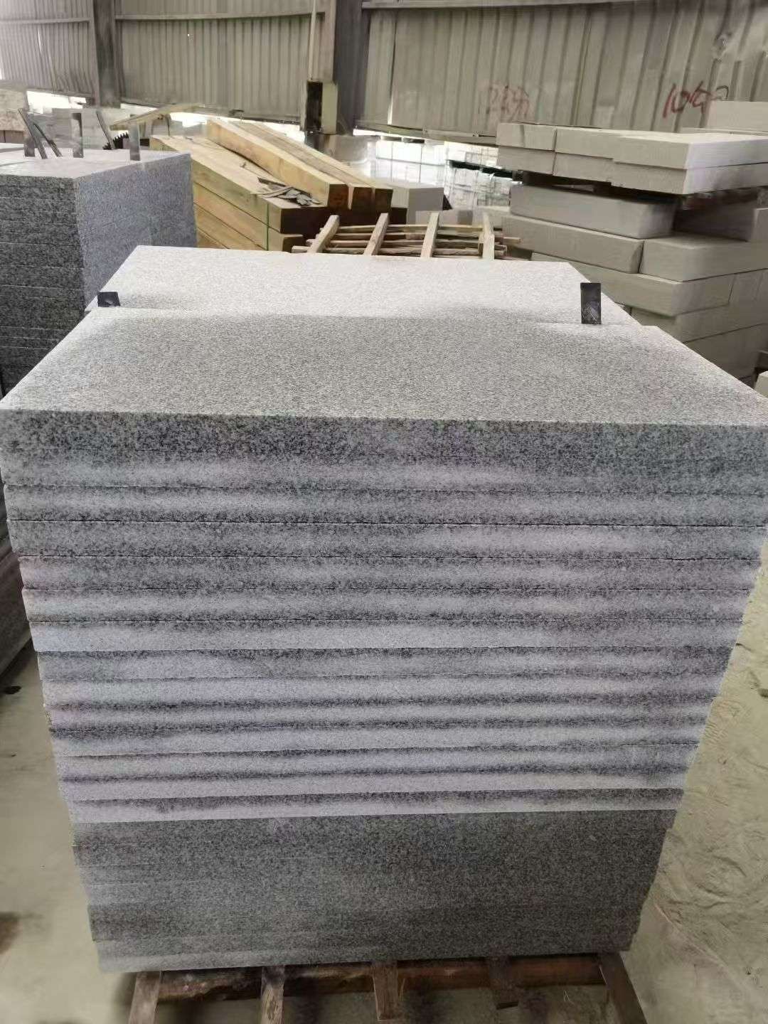 银川 芝麻白5公分火烧地铺成品，900*400，规格可定制